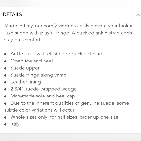 NWOB Sz 40 (10) Garnet Hill "Carmella" Fringe Wedges - Picture 3 of 10